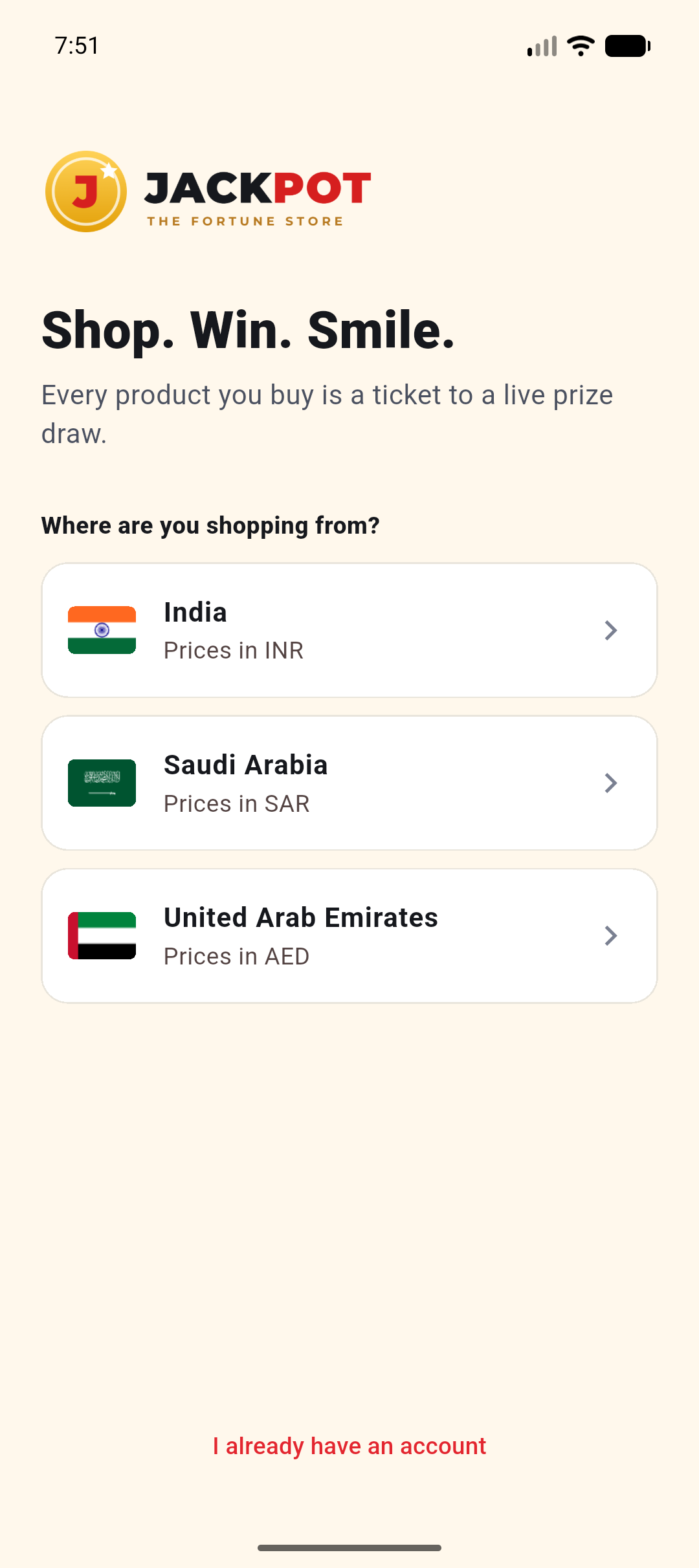 Choose country
